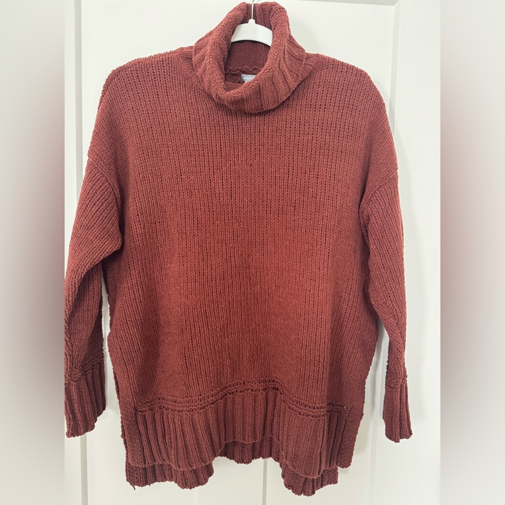 Aerie Warm Rust Cowl Neck Sweater